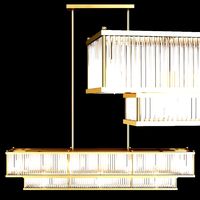 Restoration Hardware MARAIS LINEAR CHANDELIER 48 Brass (47067)