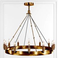 Restoration Hardware Camino Vintage Candelabra Round Semi-flushmount 26 Brass (47036)