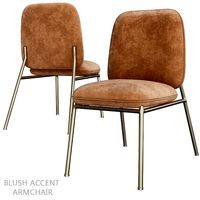 Blush Accent Chair Vintage Velvet (41562)