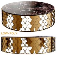 Copper Scalloped Coffee Table Eichholtz (33032)