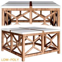 Ivory Stone Coffee Table Cocktail (33027)