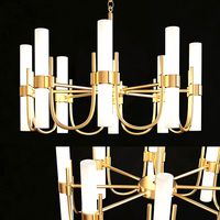 Mid Century Candlestick Chandelier by Gaetano Sciolari (25980)