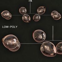 Nyla 8-Light Sputnik Linear Chandelier (25847)