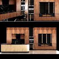 Modern kitchen with bio fireplace 14 (25544)