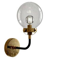 Caleb Light Brass Wall Sconce Black (25390)