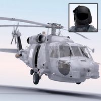 SH60 Seahawk Military Helicopter 3D Model