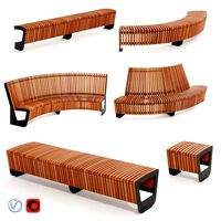 MMCITE Landscape Compact Park Benches  (25092)