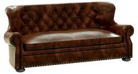 Restoration Hardware Churchill Leather Sofa (22534)