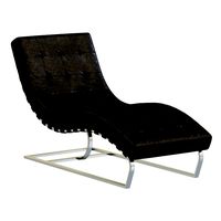 RH Modern Rossi Tufted Leather Chaise (22404)