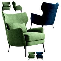 Alex Navy Crate and Barrel Armchair (22297)