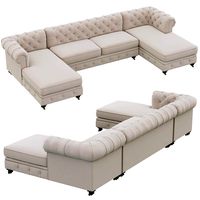 Restoration Hardware Kensington Upholstered U-Chaise Sectional sofa (22269)