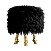 Mongolian lamb wool chair (22197)