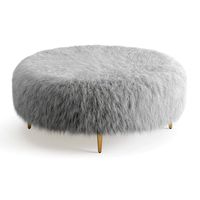 Mongolian Lamb Galleria Ottoman (22172)