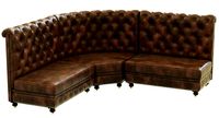 Restoration Hardware Kensington Leather L Banquette Sofa (22161)