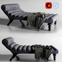 Modern Suede Chaise lounge (19183)