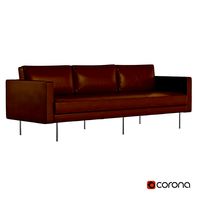 West Elm Axel Leather Sofa (19039)