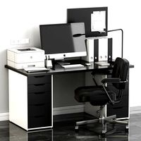 Ikea Office Workplace with Alex Table and Alefjäll Chair (18803)