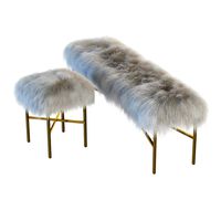 Mongolian Lamb chair and bench (18385)