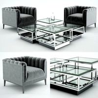 Eichholtz Raffles Armchair / Eichholtz Tortona Coffee Table (18164)