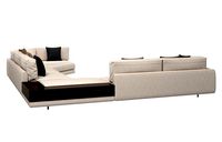 Italian large corner sofa Argo by MisuraEmme with a table