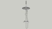 JEE-O slimline shower set - structured stainless steel