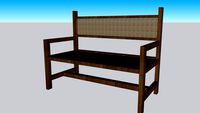 FILIPINO SETTEE BENCH WITH CANING SOLIHIYA
