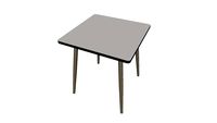 Vera – Table 70x70 gris perle pieds bruts.skp