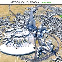 Mecca city Downtown Saudi Arabia 10km