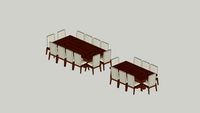 Comedores Casagora Malbec con Sillas (Mesa 3*1.5 y 2.4*1.2)