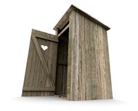 Russian or ukrainian wooden toilet 3D Model