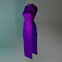Long dress with splitted sides