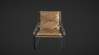 leather and metal chair
