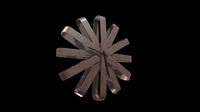 Umbra Ribbonwood Wall Clock wood walnut