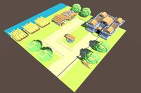 3D-Voxel models - Medieval Buildings