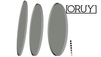 Espelho Ovale Treccia Oruy oval mirror couro trançado