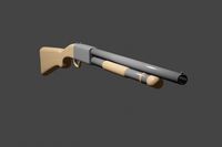 Minimalist 3d Shotgon Model with Low Polygon