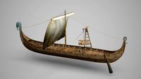 Ancient medieval sailing ship