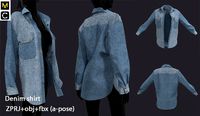 Digital denim shirt