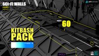 Sci-Fi walls KitBash Pack 60+