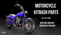 Hard surface Motorcycle KitBash parts