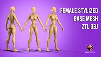 Female Stylized base mesh