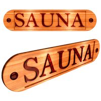 Wooden Sauna Sign