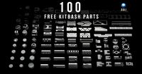 100 Free Kitbash Parts
