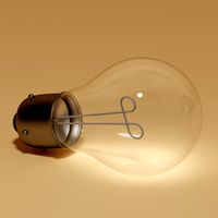 Simple Cute Incandescent Light Bulb 3D Model