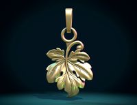 Fig Leaf charm pendant
