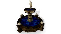 ancient fountain PBR low-poly 3D model