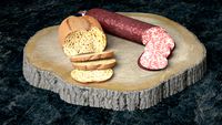 3D bread and sausage