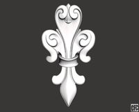 Liz flower - 3d model for CNC - LizFlowerCFC01