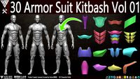 30 Armor Suit Kitbash Vol 01