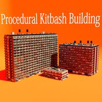 Blender Procedural Building (Kitbash Geonode)